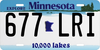 MN license plate 677LRI