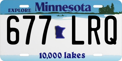 MN license plate 677LRQ