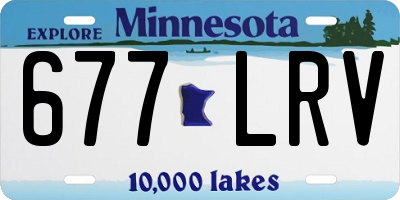 MN license plate 677LRV