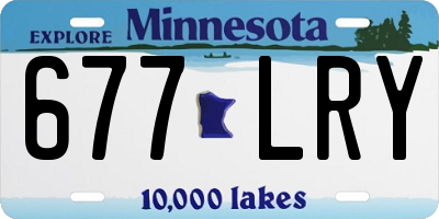 MN license plate 677LRY