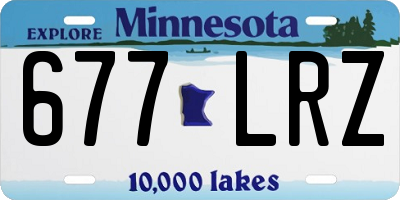 MN license plate 677LRZ
