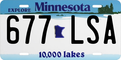 MN license plate 677LSA