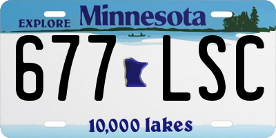 MN license plate 677LSC