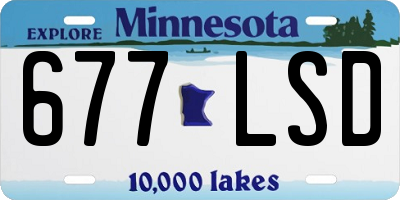 MN license plate 677LSD