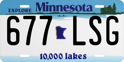 MN license plate 677LSG