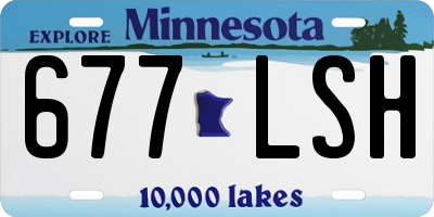 MN license plate 677LSH