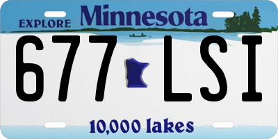 MN license plate 677LSI