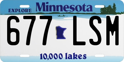MN license plate 677LSM