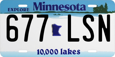 MN license plate 677LSN
