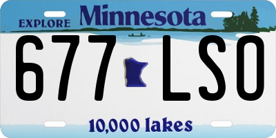 MN license plate 677LSO