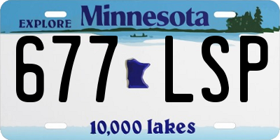 MN license plate 677LSP