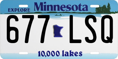 MN license plate 677LSQ