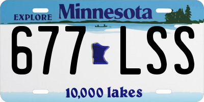MN license plate 677LSS