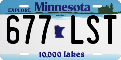 MN license plate 677LST