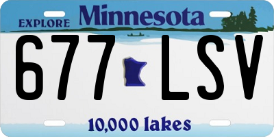 MN license plate 677LSV