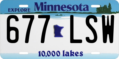MN license plate 677LSW