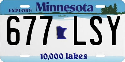 MN license plate 677LSY