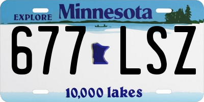 MN license plate 677LSZ