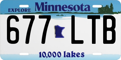 MN license plate 677LTB