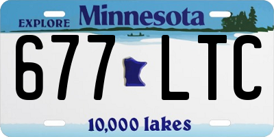 MN license plate 677LTC
