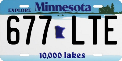 MN license plate 677LTE