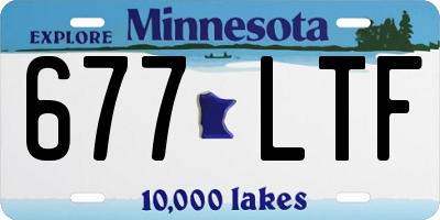 MN license plate 677LTF