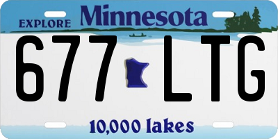 MN license plate 677LTG