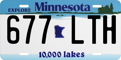 MN license plate 677LTH