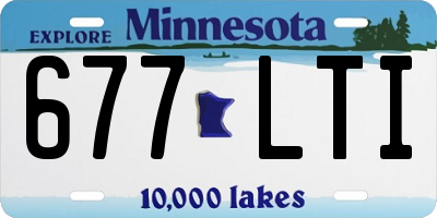 MN license plate 677LTI