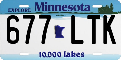 MN license plate 677LTK