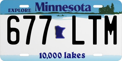 MN license plate 677LTM