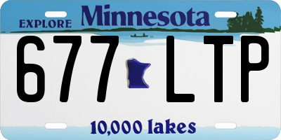 MN license plate 677LTP