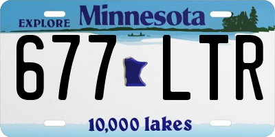 MN license plate 677LTR