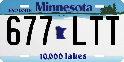 MN license plate 677LTT