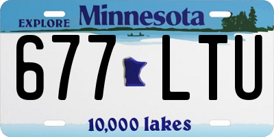 MN license plate 677LTU