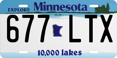 MN license plate 677LTX