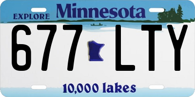 MN license plate 677LTY