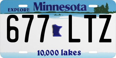 MN license plate 677LTZ