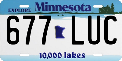 MN license plate 677LUC