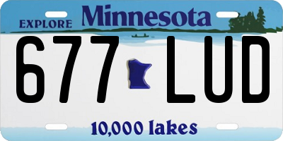 MN license plate 677LUD