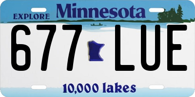 MN license plate 677LUE
