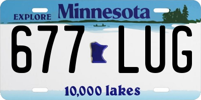MN license plate 677LUG