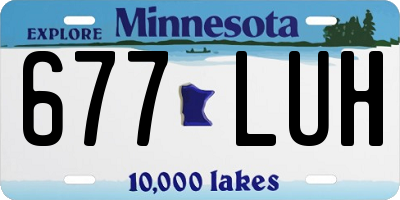 MN license plate 677LUH