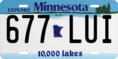 MN license plate 677LUI