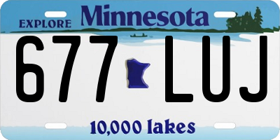 MN license plate 677LUJ