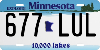 MN license plate 677LUL