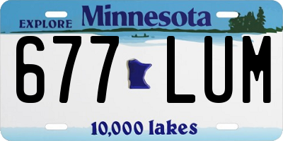MN license plate 677LUM