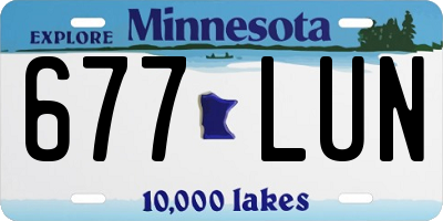 MN license plate 677LUN