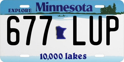 MN license plate 677LUP