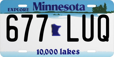 MN license plate 677LUQ